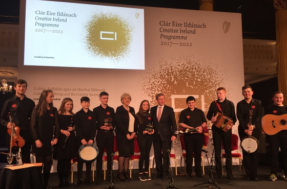 2017 News Music Generation Carlow perform at Creative Ireland launch 560x370