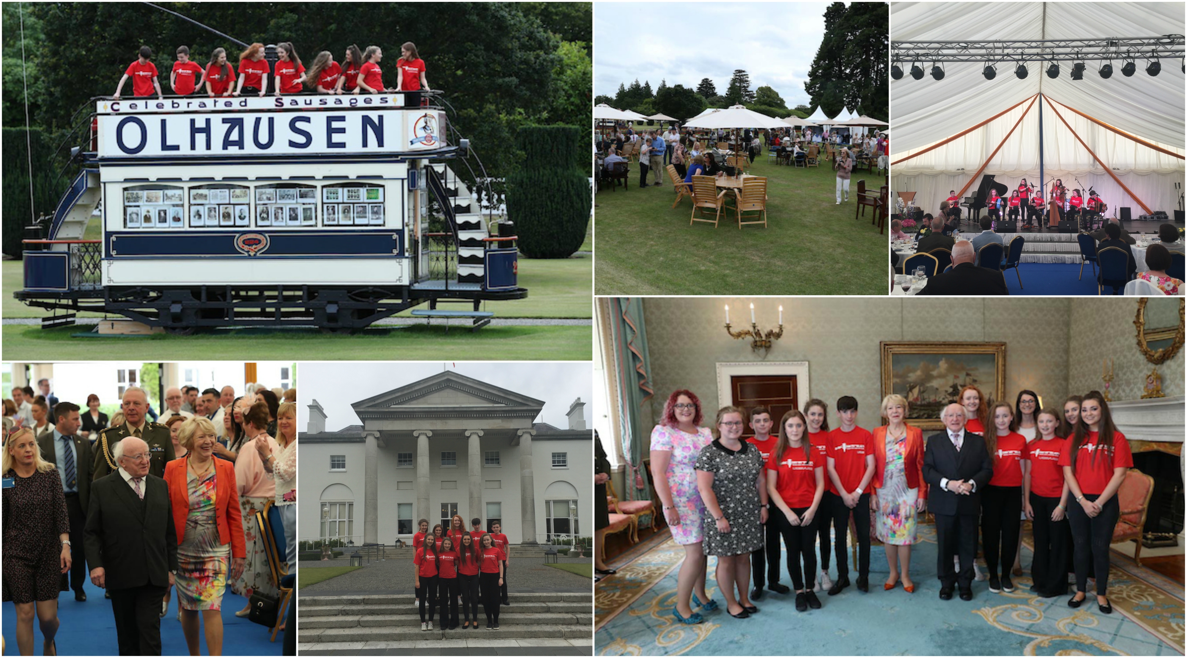 Music Generation Laois Trad Group at Aras an Uachtarain for a Community Day Garden Party July 2017