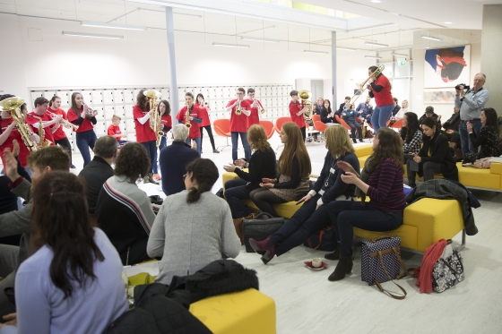 Music Generation Cork City ensemble Rebel Brass entertain delegates with a surprise performance at the National Musicians' Day 2018