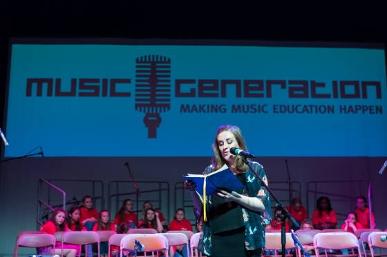 Music Generation Carlow Gala Concert Ali Behan presentation 560x373