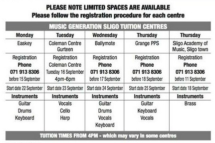 Sligo new term 2014 15