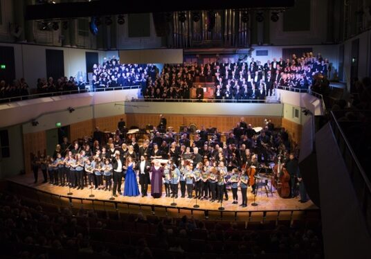 The Holy Rosary 6th Class Choir, Wicklow, perform in Mary Gordon at the National Concert Hall