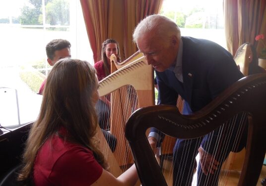 Music Generation Louth Harp Ensemble perform for US Vice-President Joe Biden in Dublin!