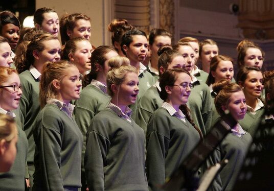 Choral conductor and master teacher Dr. Doreen Rao delivers workshops to young singers