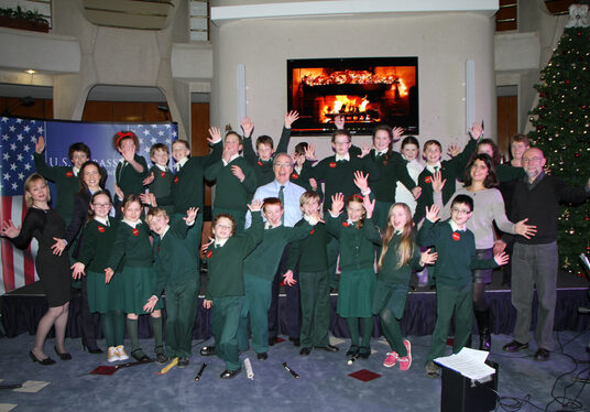 Music Generation Ambassadors Scoil Aonghusa perform in the perfect setting!