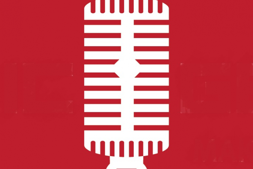 MG Logo Mic Only Red on White