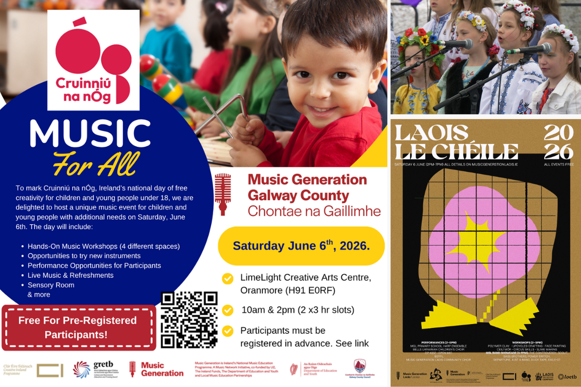 Galway Laois Cruinniu events flyers