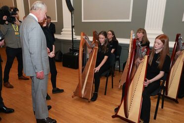 Unforgettable experience for Waterford’s Young Harpers as they perform for Prince Charles and Camilla