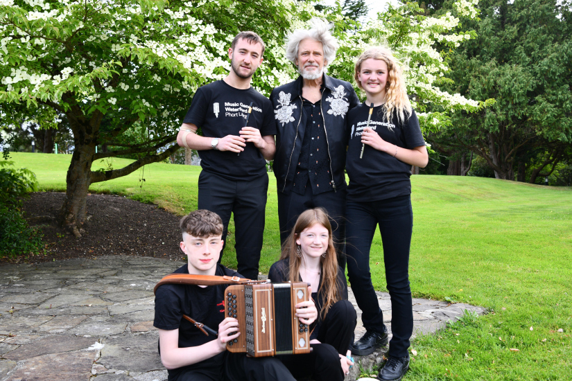 The Ireland Funds Young Musicians with Adam Clayton Photo Credit Aengus McMahon